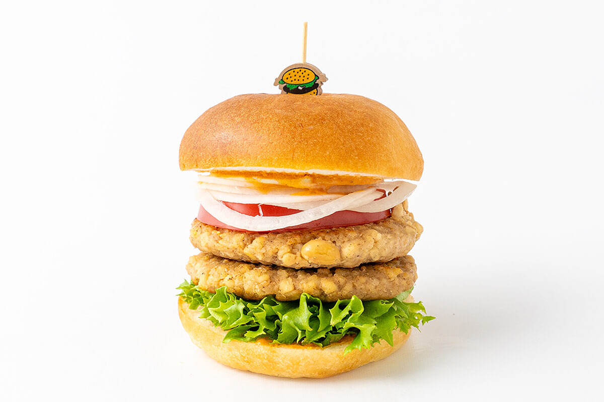 塩麹ソイパティとスパイスマヨネーズWバーガー